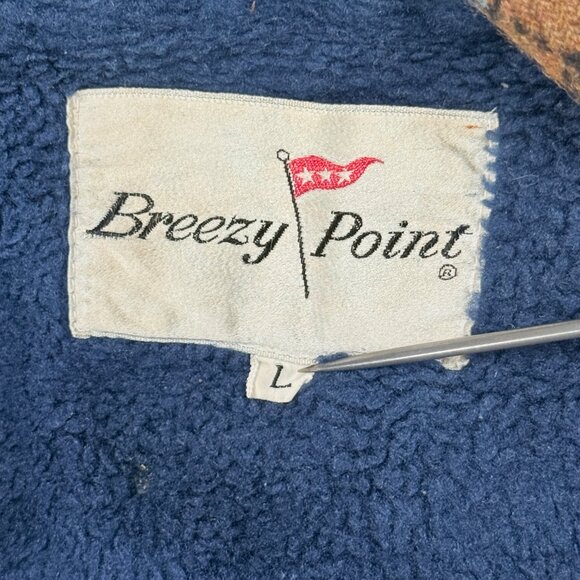 Vintage Breezy Point Plaid Fleece Lined Flannel Shirt Jacket Shacket Size L - Picture 13 of 13